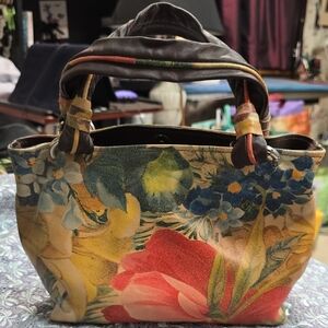 Leather Floral Women's Bag